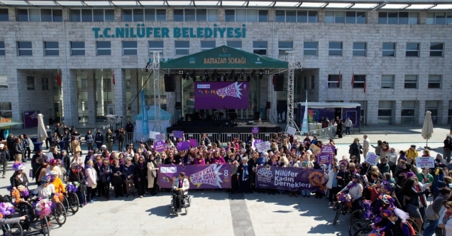 Nilüfer’de kadınlar tek ses oldu: “Eşitlik Ses İster Biz Buradayız”
